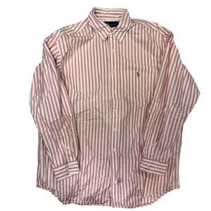 Polo Ralph Lauren Oxford Shirt Yarmouth Cotton Button Down Men's 16.5 34 Pink